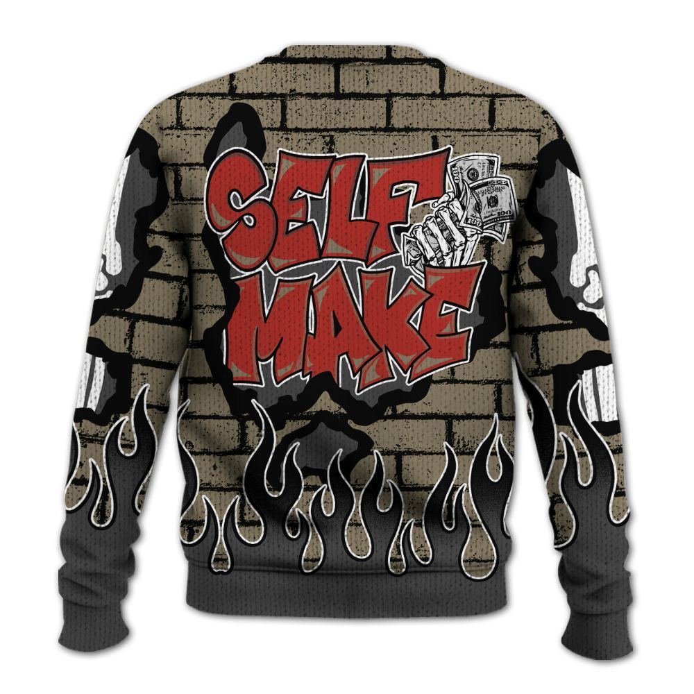 Knitted Sweater To Match Olive 9s - Self Make Skeleton Crashed