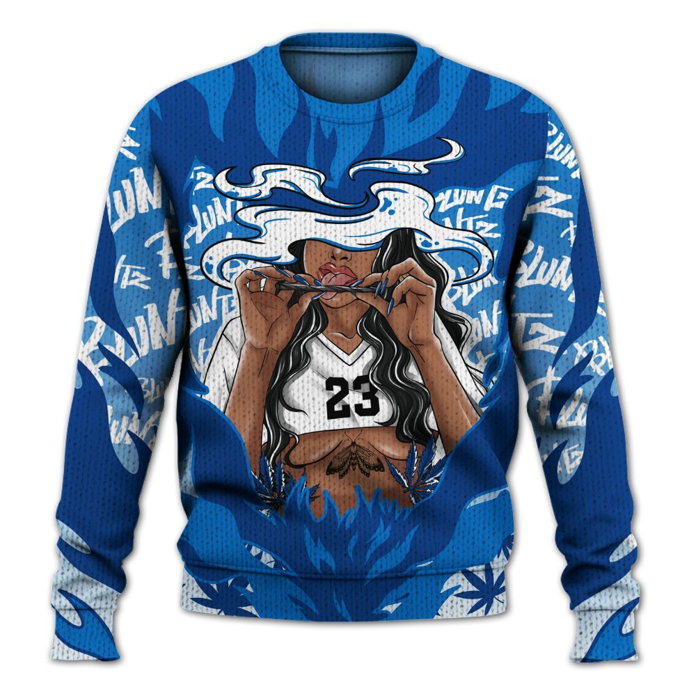 Knitted Sweater To Match Blueberry 12s - Bluntz Burnz Graphics