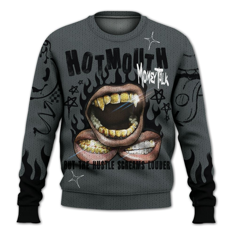 Knitted Sweater To Match Black RM Nigel Sylvester 4s - Mouth Burning Street Style