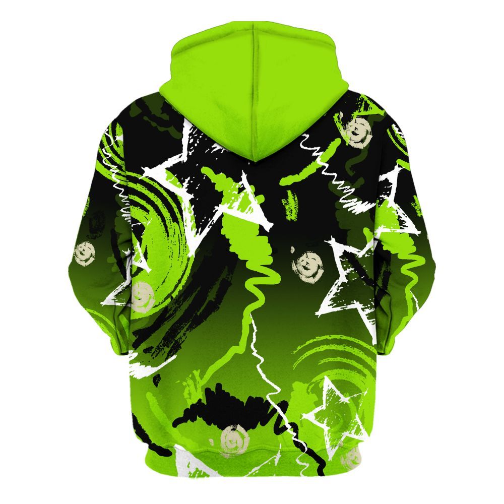 Hoodie To Match Electric Green 6s - Grind Shine Later Drip All Over Print
