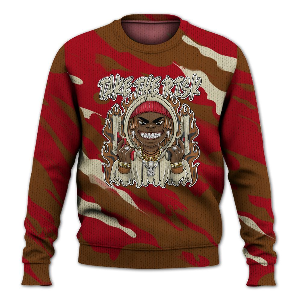 Knitted Sweater To Match Archaeo Brown 5s - Take The Risk Colored