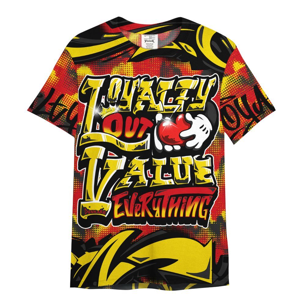 Shirt To Match Ferrari 14s - Loyalty Out Value Graffiti All Over Print