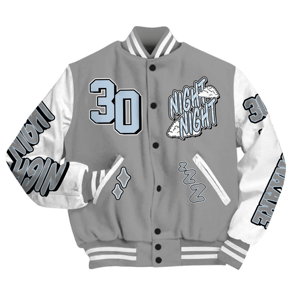 Varsity Jacket To Match Cool Grey 6s - Seeya Skeleton All Over Print