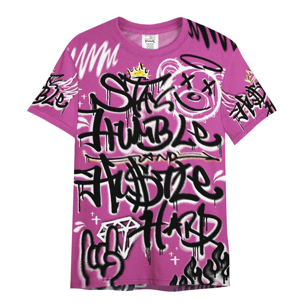 Shirt To Match Dunk Low Active Fuchsia - Humble Drip Streetwear Graffity All Over Print