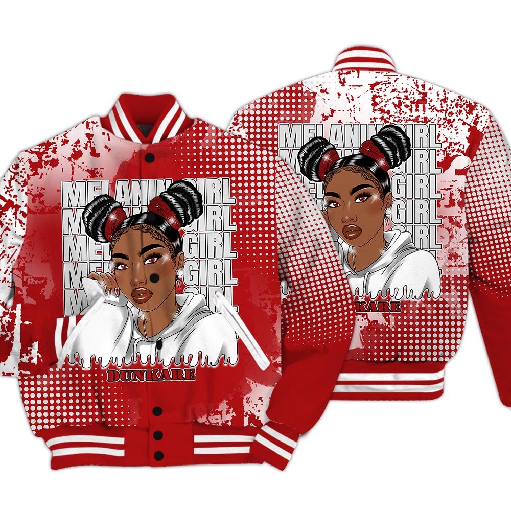 Varsity Jacket To Match Red Taxi 12s - Melaninn Unique Glitch Dot Varsity Jacket Unisex