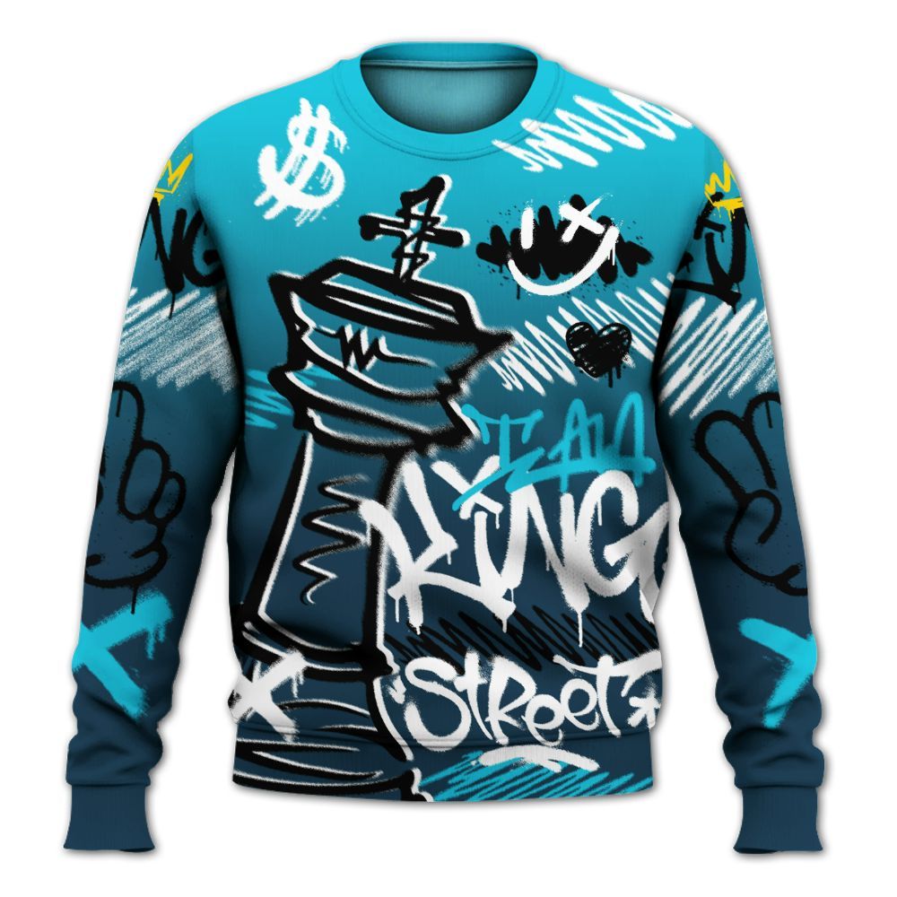 Sweatshirt To Match Air Navy Baltic Blue - Street King Chess Streetwear All Over Print