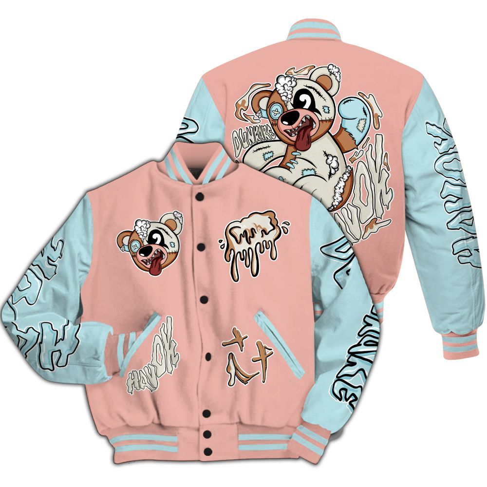 Varsity Jacket To Match Dunk Low Glacier Arctic - Havok Bear All Over Print