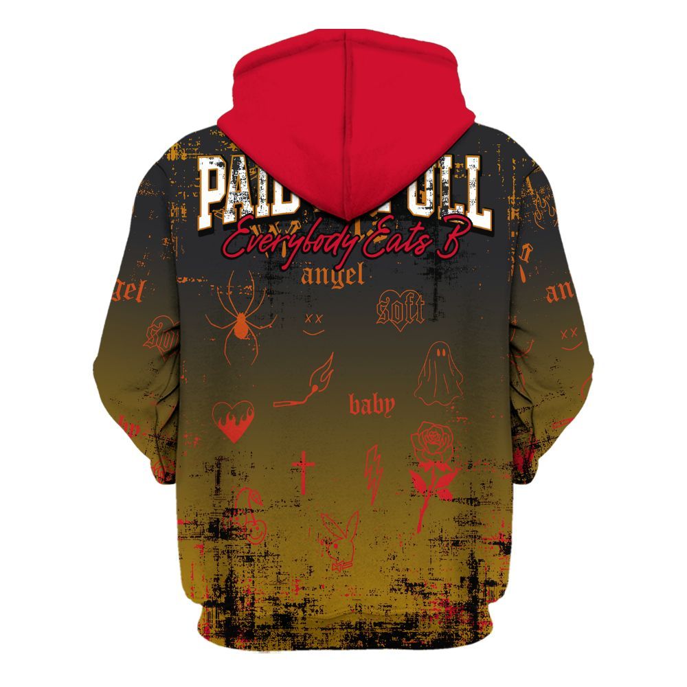 Hoodie To Match Ja 3 Raptor - Paid In Full Money All Over Print