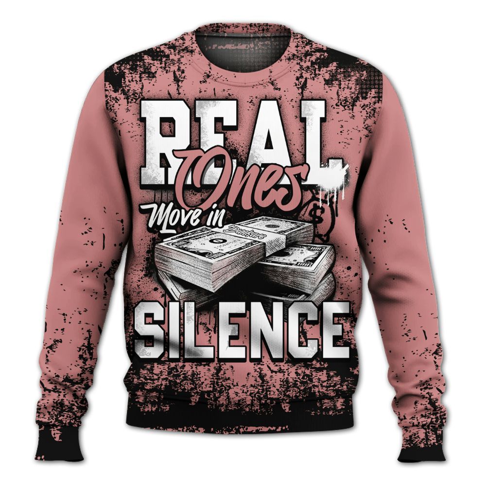 Sweatshirt To Match Low OG Rust Pink 1s - Move In Silence Money Street Retro All Over Print