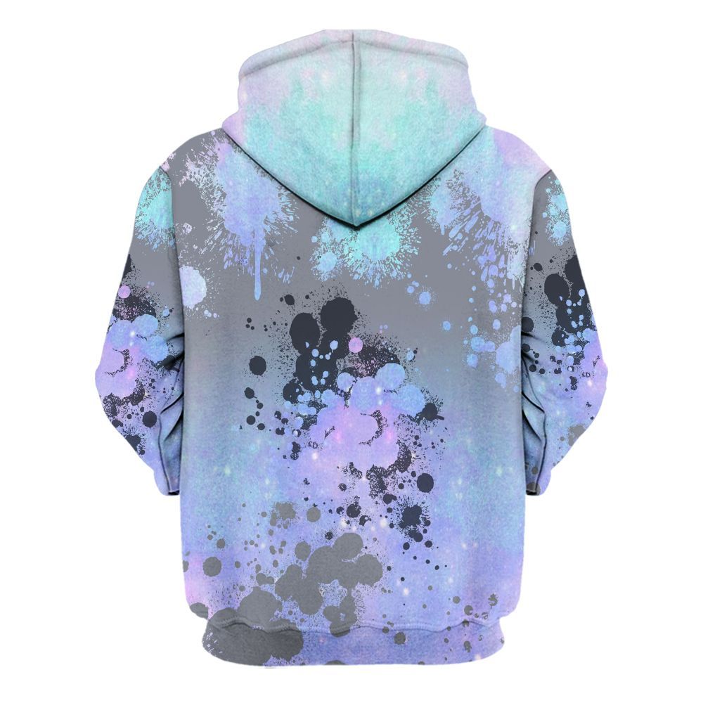 Hoodie To Match Zen Master 4s - God Blessed Ink Drip All Over Print