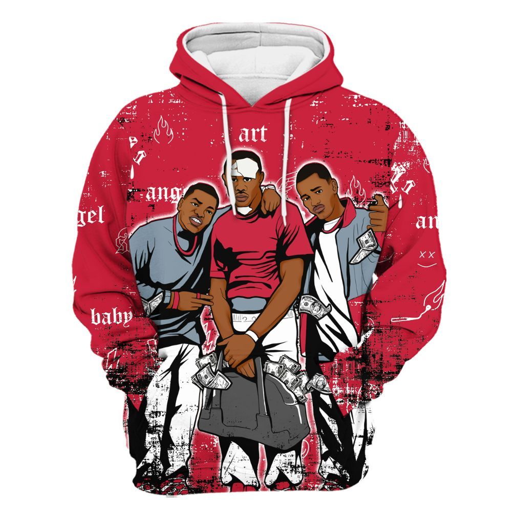 Hoodie To Match Retro Infrared Salesman 6s - Paid In Full Money All Over Print