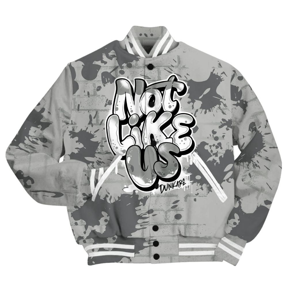 Varsity Jacket To Match Retro Wet Cement 4s Shirt - None Like Us Graphic Brick Art All Over Print