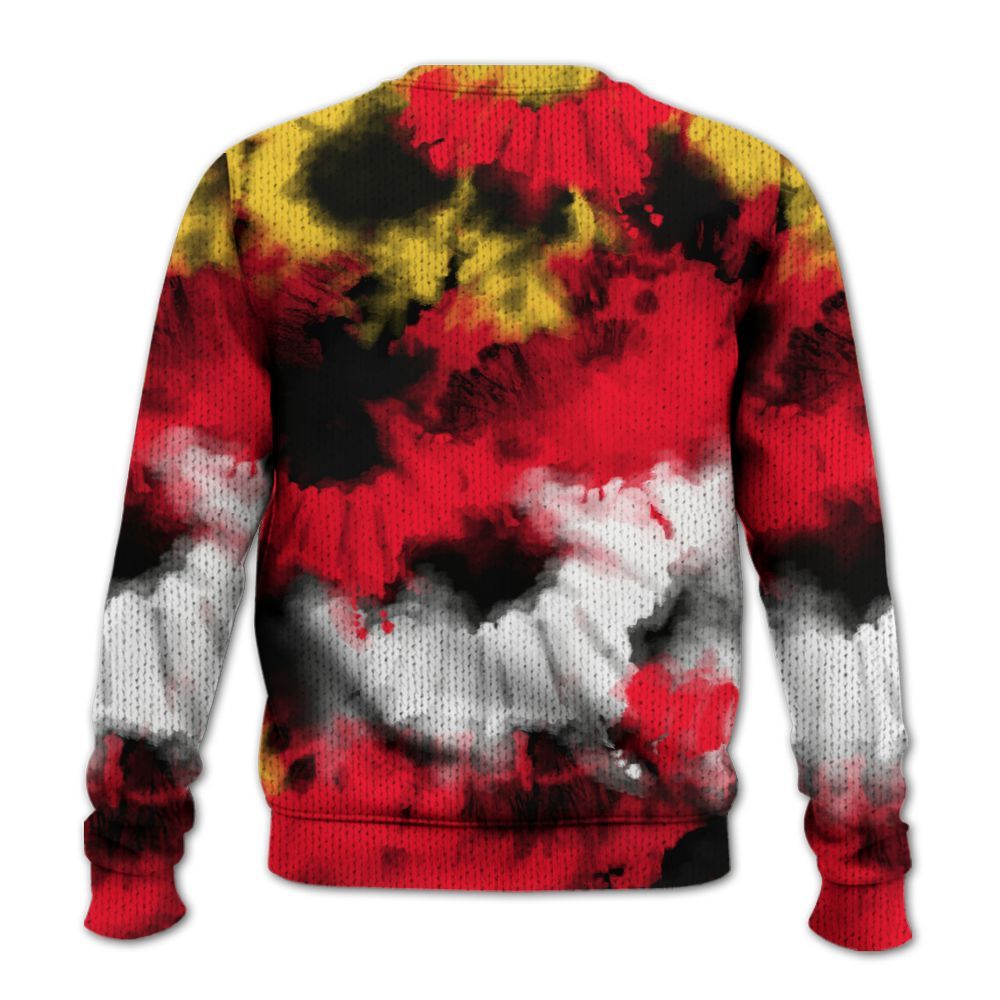 Knitted Sweater To Match KD 18 Air Bakin - Tie Dye FK Around Find Out
