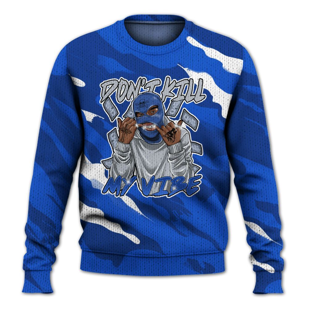 Knitted Sweater To Match Air Foamposite One Royal - Vibe.Unique Colored