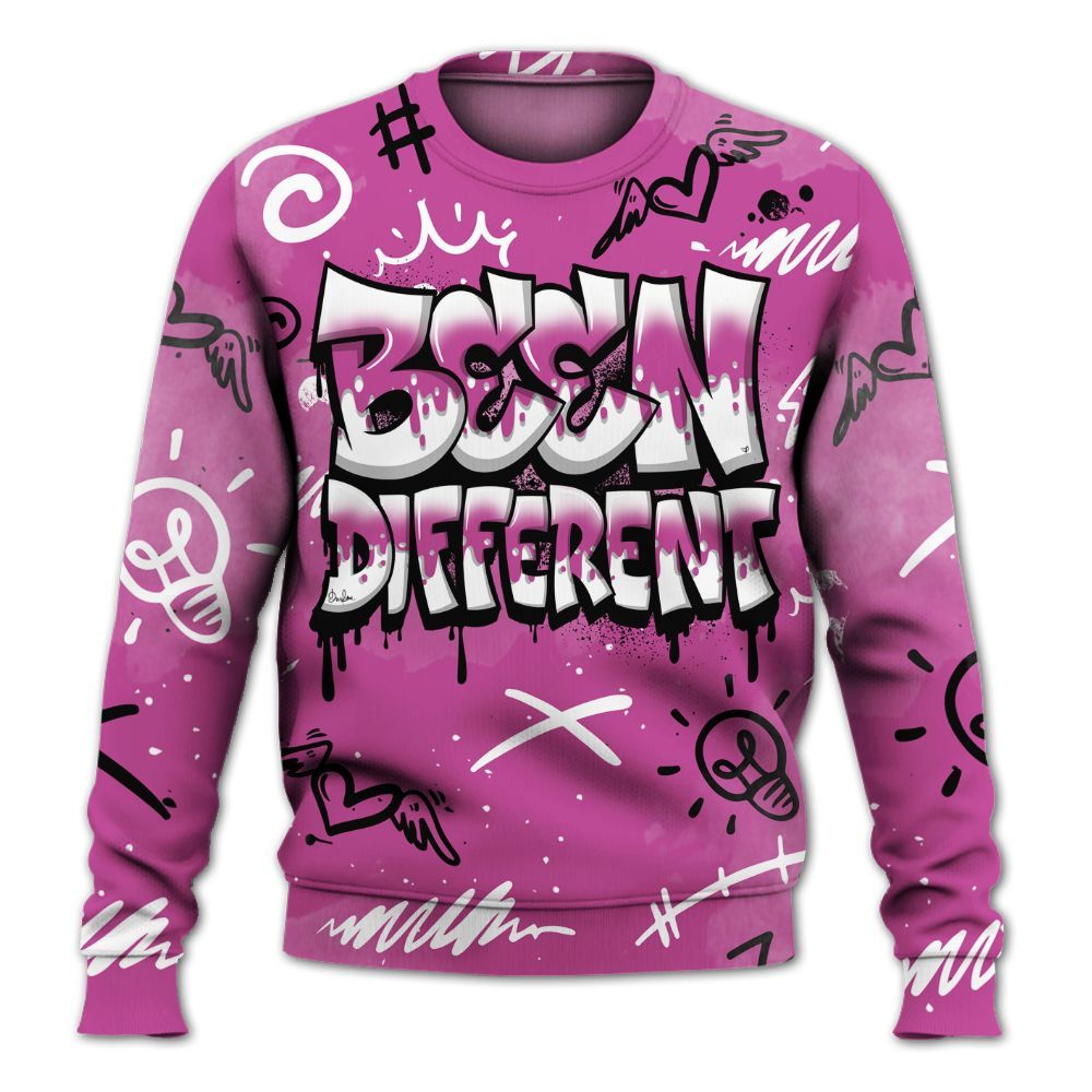 Sweatshirt To Match Dunk Low Active Fuchsia - Drip Been Di2ferent All Over Print