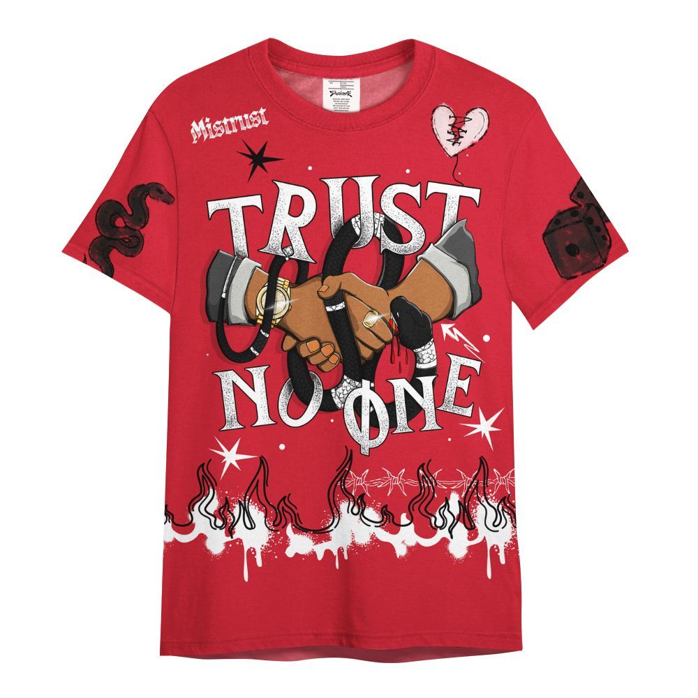 Shirt To Match Flight Club 4s - Trust No One Snake-Bite Doodle Crayon All Over Print