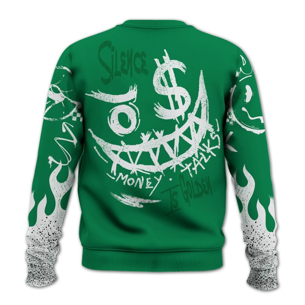 Sweatshirt To Match Lucky Green 2s - Mouth Burning Street Style All Over Print