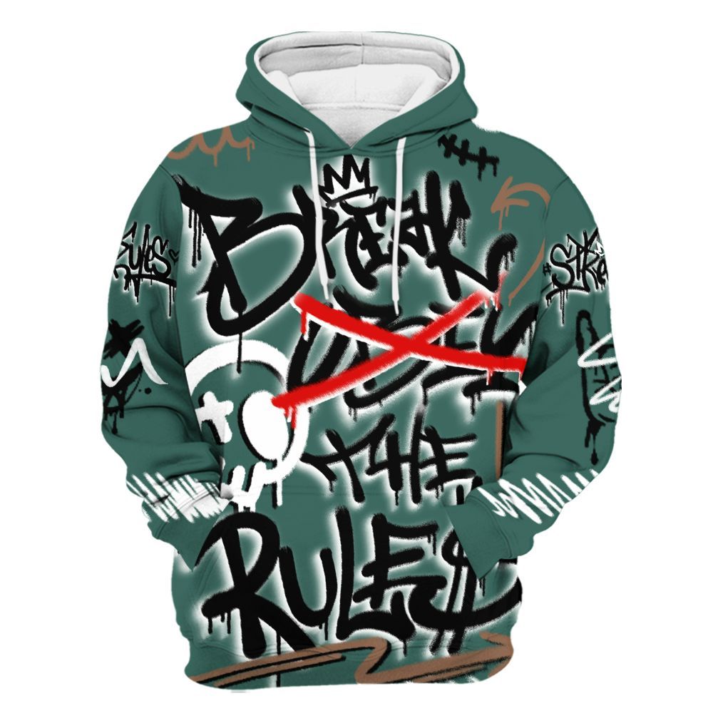 Hoodie To Match Low OG Oxidized Green 1s - Break Rules Streetwear All Over Print