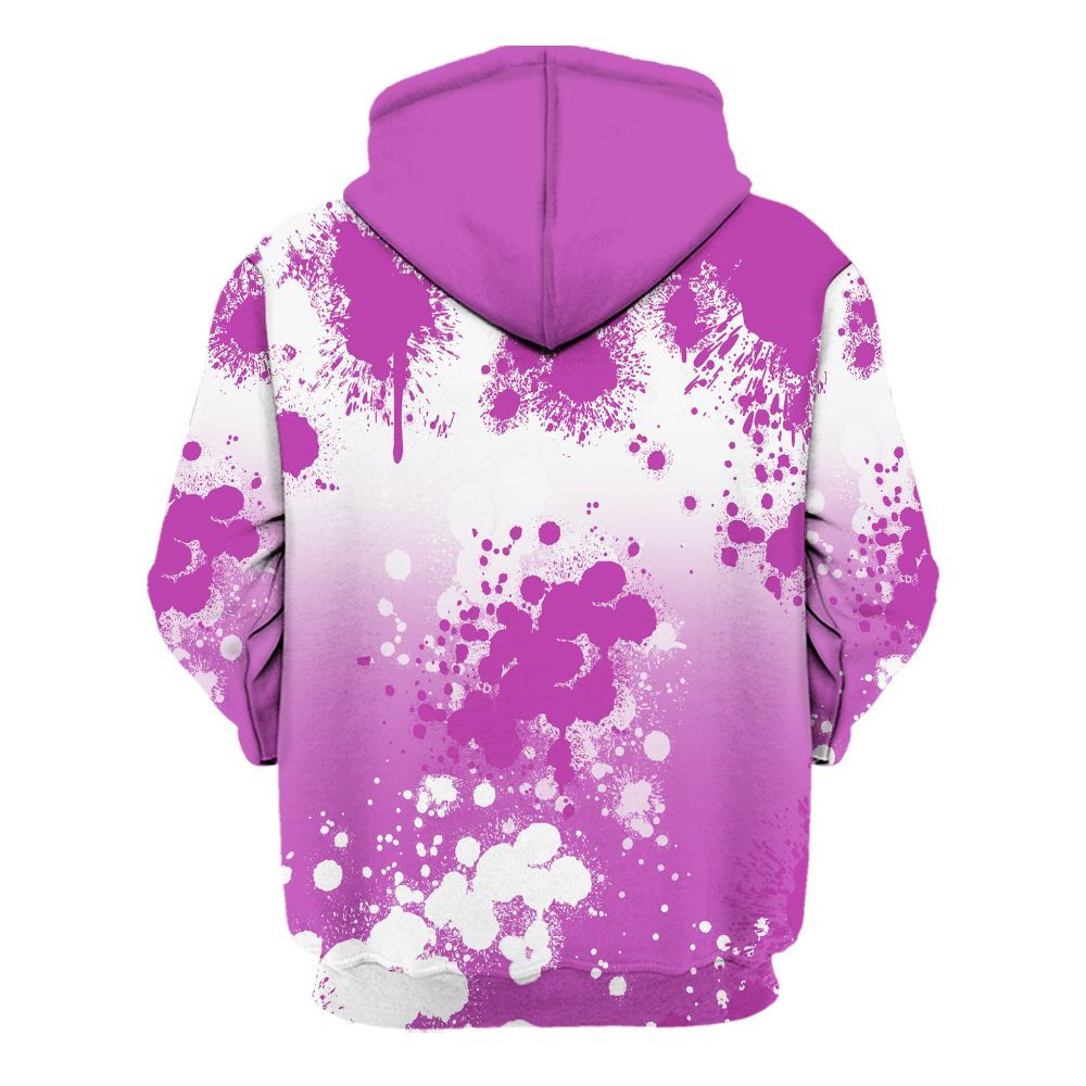 Hoodie To Match Hyper Violet 4s - God Blessed Ink Drip All Over Print