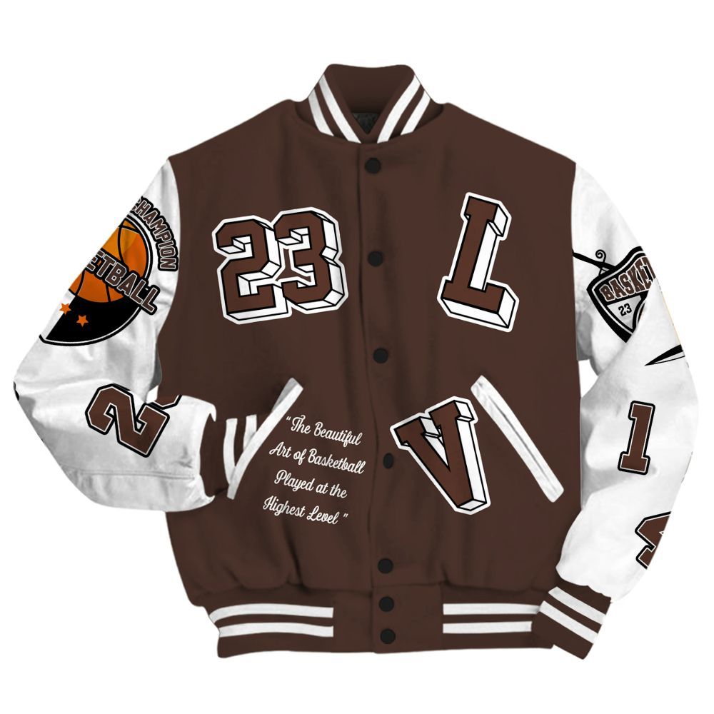 Varsity Jacket To Match SoleFly Cafecito 12s - The GOAT Got Em Retro Graphic All Over Print