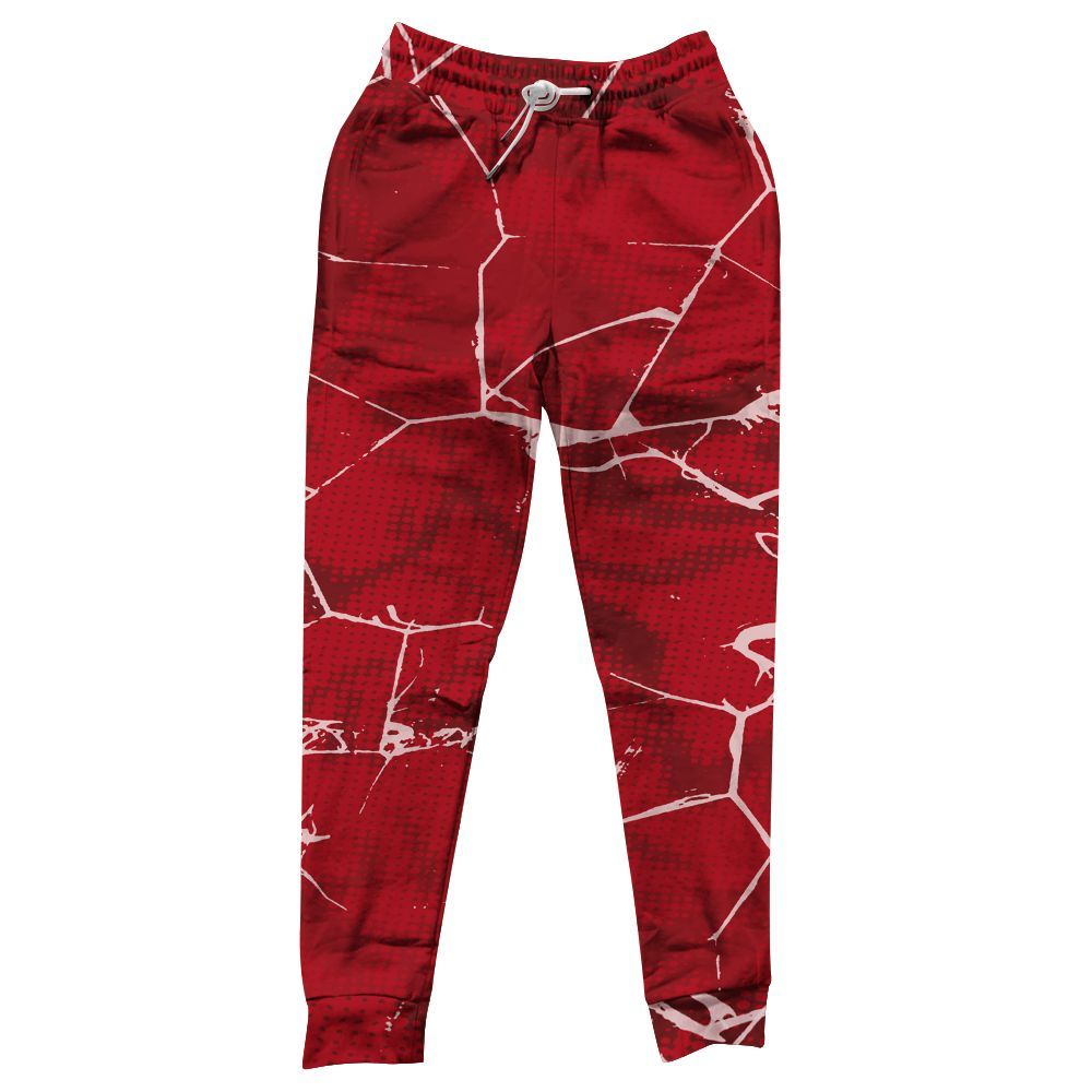 Sweatpant To Match Bred Velvet 11s - Crack Graphic All Over Print