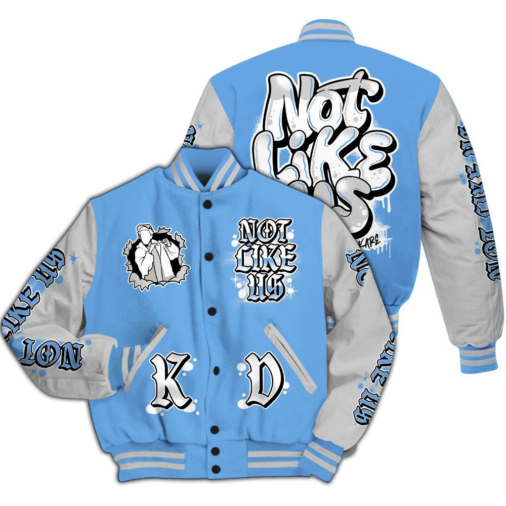 Varsity Jacket To Match University Blue 6s - None Like Us Graphic All Over Print