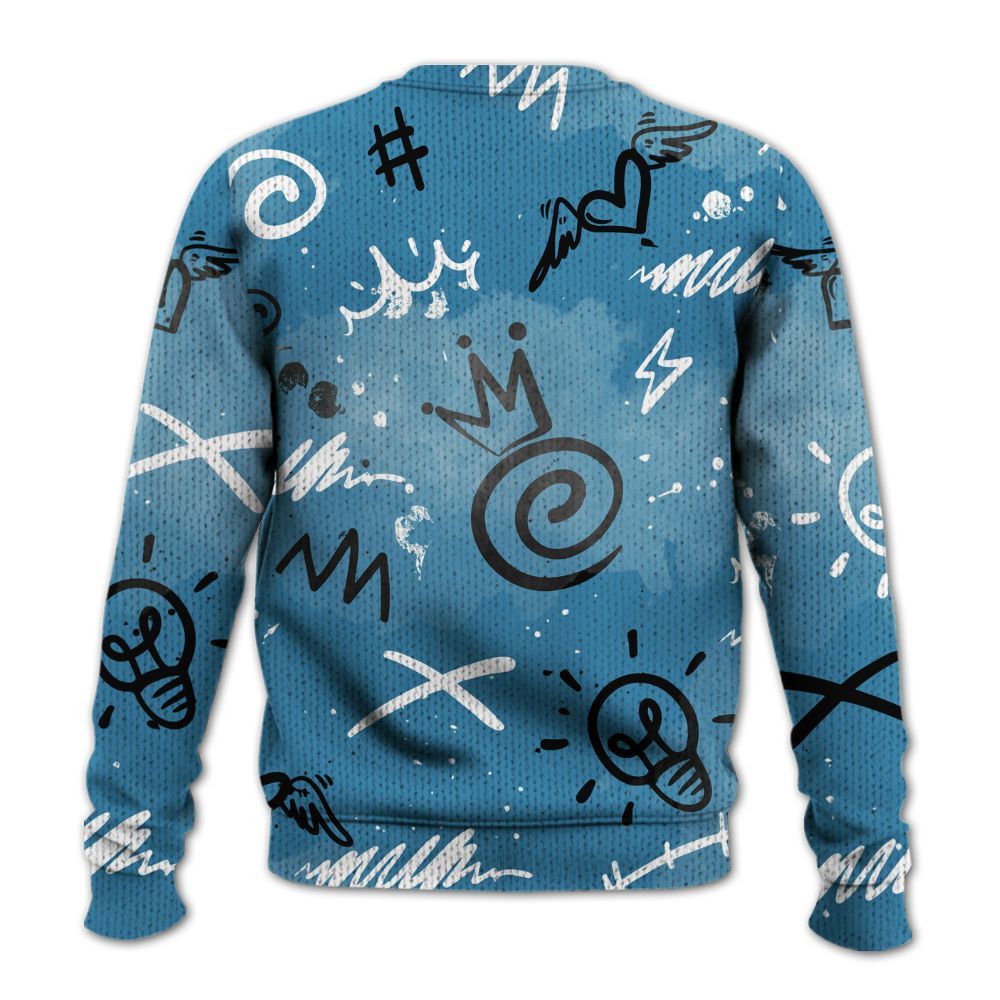 Knitted Sweater To Match High OG UNC Reimagined 1s - Drip Been Di2ferent