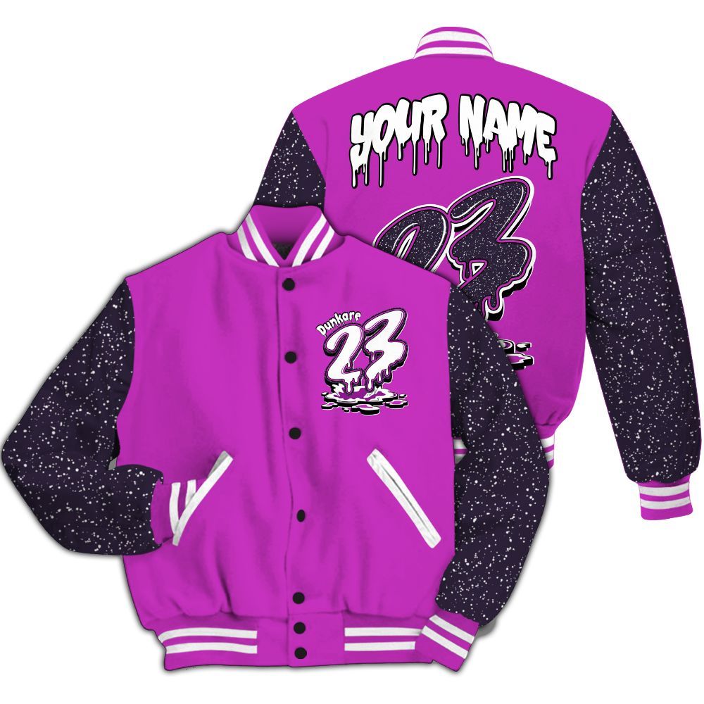 Varsity Jacket To Match Ja 2 Staregazer - Custom Name 23 Drip All Over Print