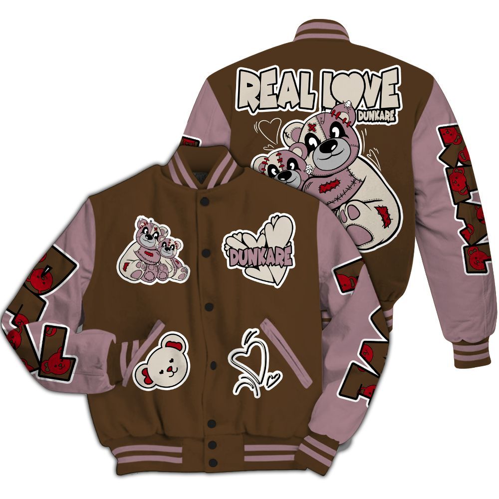 Varsity Jacket To Match Dunk Low Swoosh Serves - Sincere Fondness Bear All Over Print
