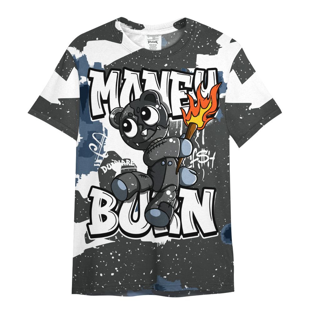 Shirt To Match Reverse Black White 6s - Money Burn Retro All Over Print