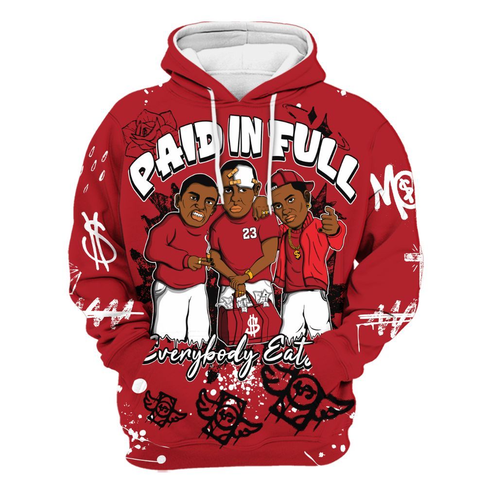 Hoodie To Match Air DT Max 96 Love Letter- Paid In Full Crayon All Over Print