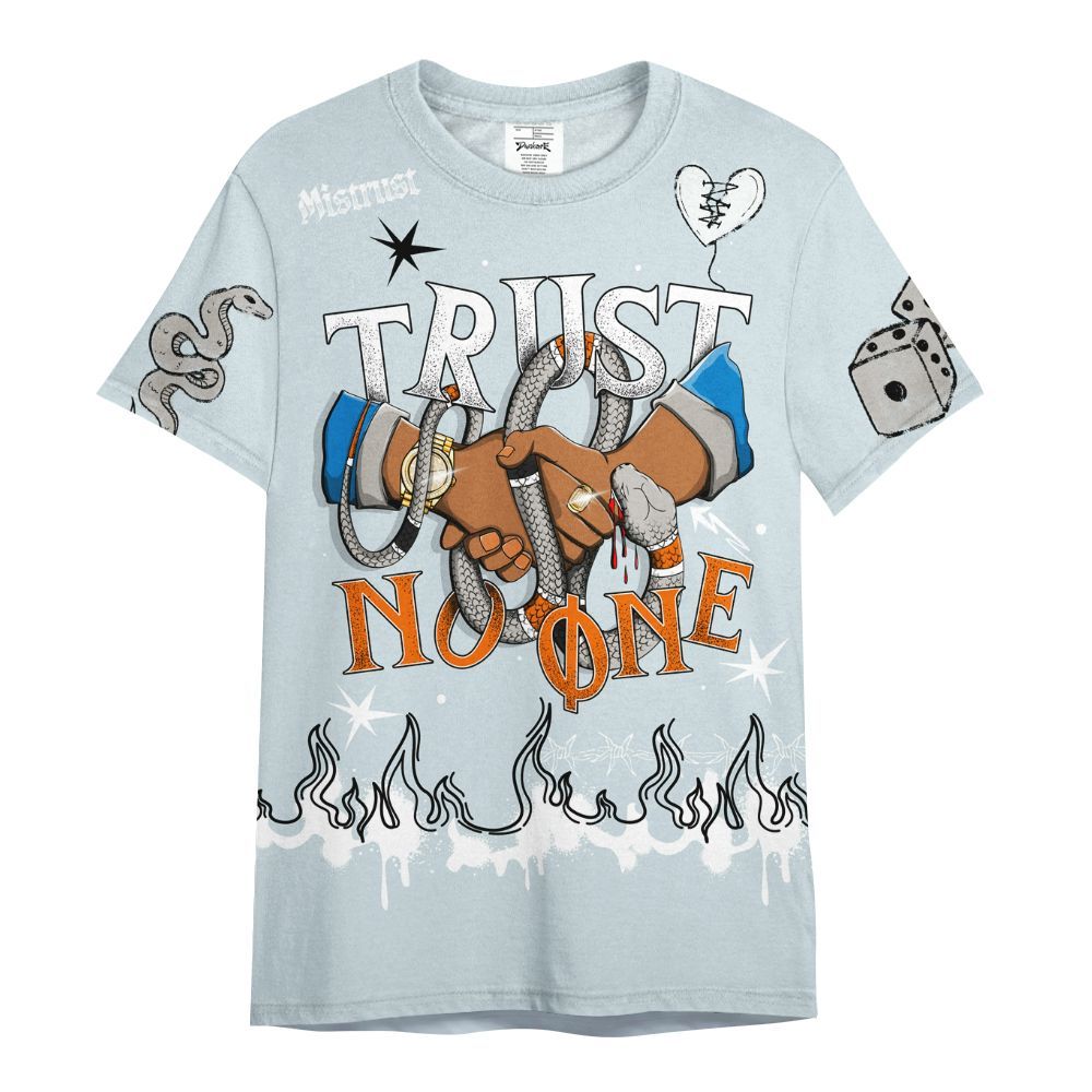 Shirt To Match Retro High OG Alaska 1s - Trust No One Snake-Bite Doodle Crayon All Over Print