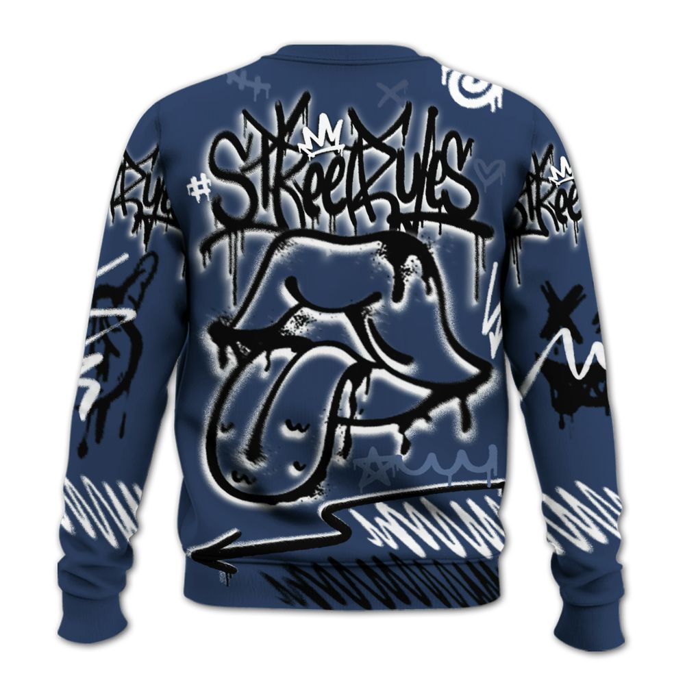 Sweatshirt To Match Low 85 Metallic Blue 1s - Break Rules Streetwear All Over Print