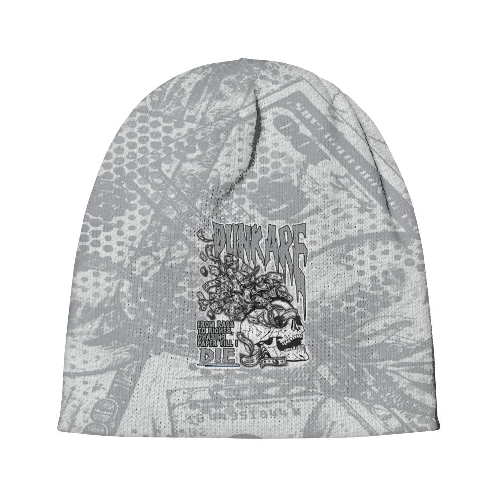 Beanie Hat To Match Low OG Wolf Grey 1s - From Rags To Riches Graphic