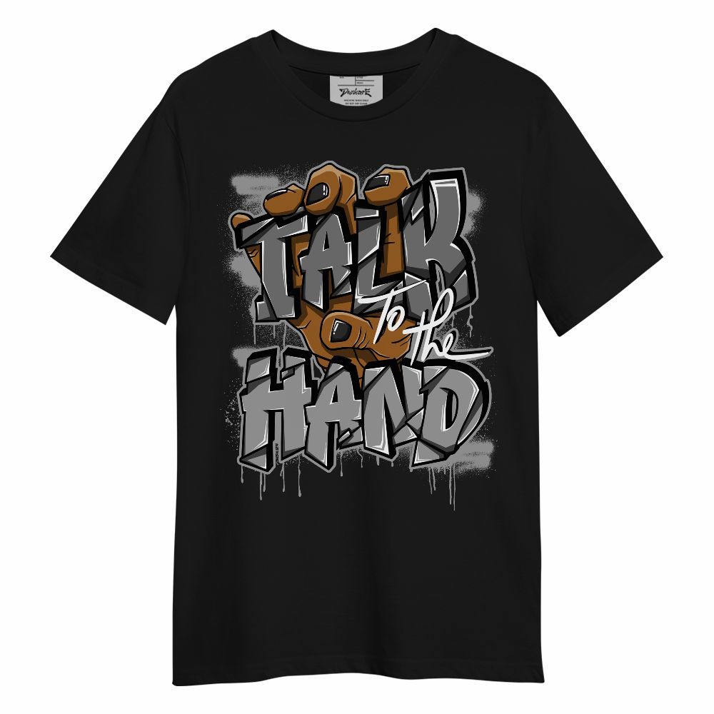 Shirt To Match Black Wolf Grey 12s - Talk To The Hand Spray Shirt Outfit Unisex Shirt