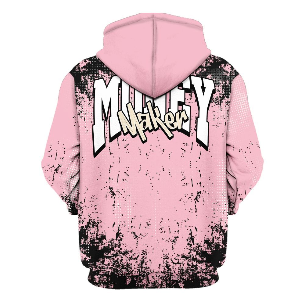 Hoodie To Match Low OG Tropical Pink 1s - Move In Silence Money Street Retro All Over Print