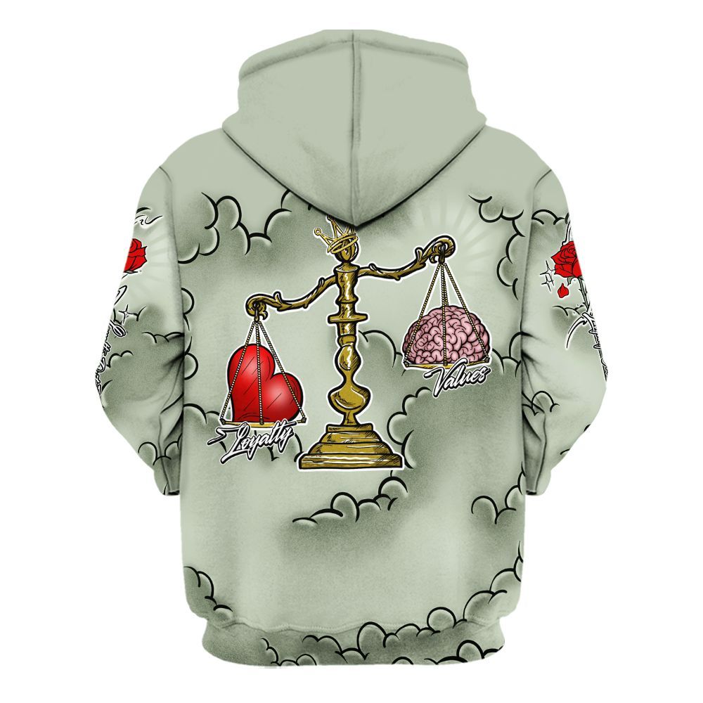 Hoodie To Match Seafoam Sail 4s - Loyalty Wins Everything All Over Print