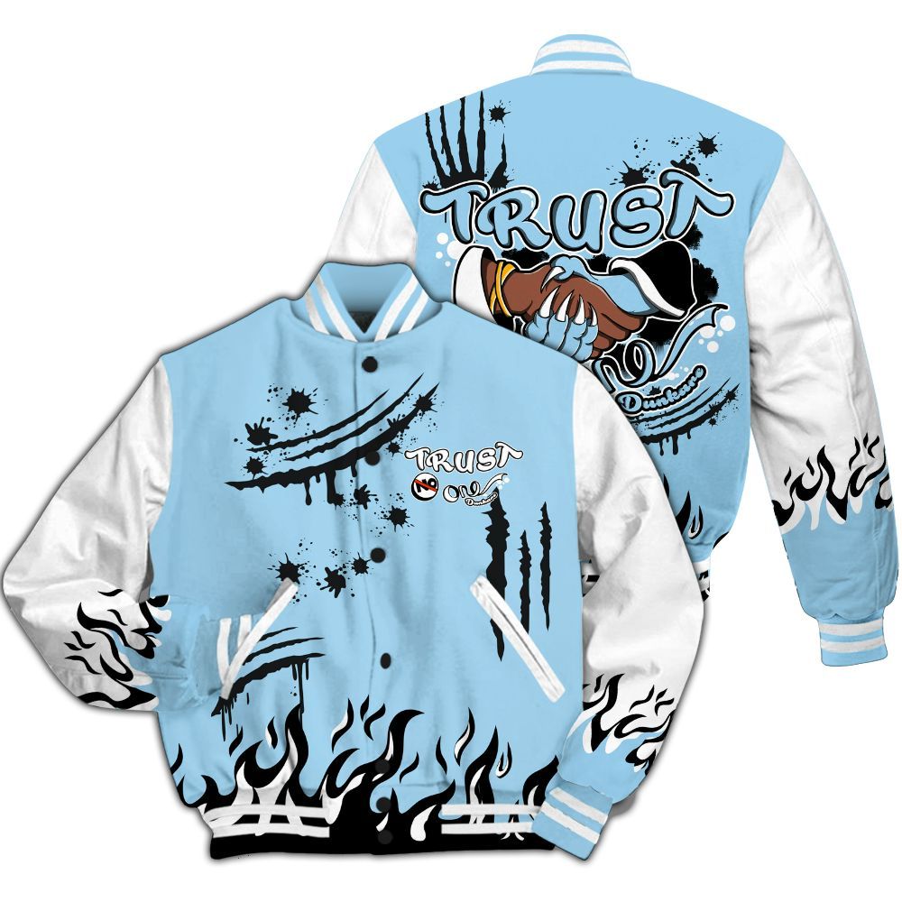 Varsity Jacket To Match Legend Blue 11s - Graphic Trust No One All Over Print