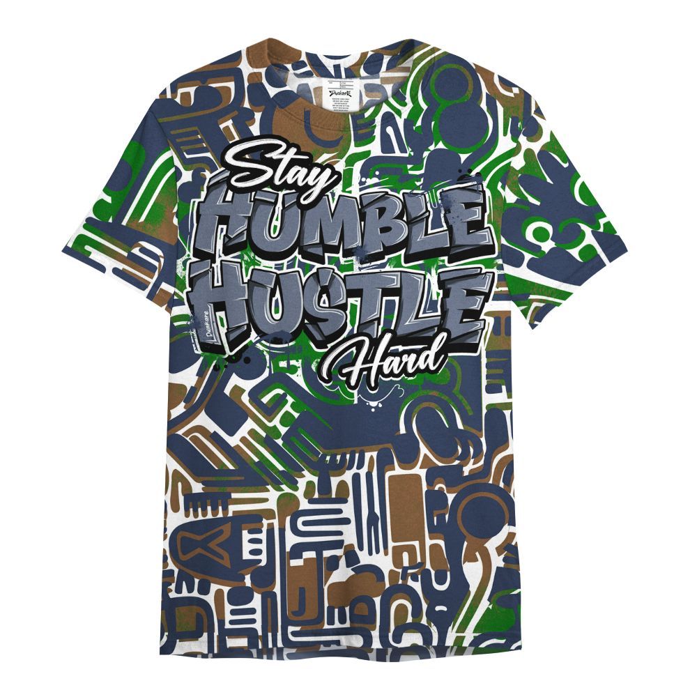 Shirt To Match Midnight Navy 13s - Humble Hustle Retro All Over Print