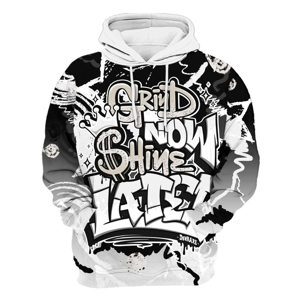 Hoodie To Match Retro Reverse Metallic 5s - Grind Shine Later Drip All Over Print