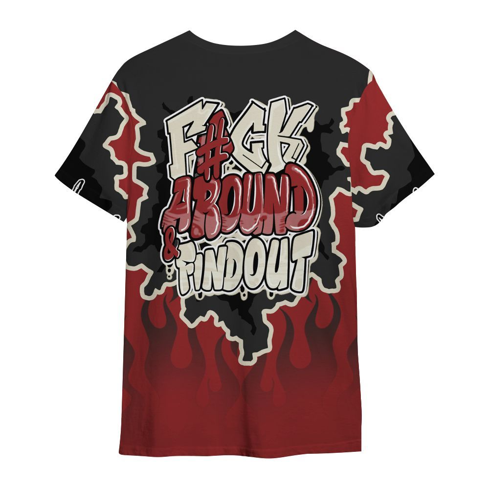 Shirt To Match High 85 Bred 1s - F Around Find Out Graphic Trapped All Over Print