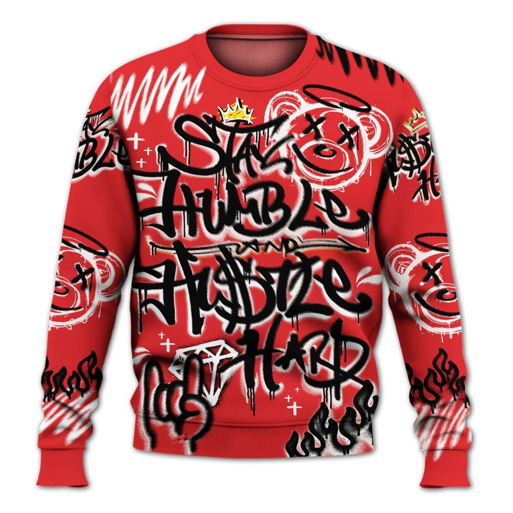 Sweatshirt To Match Chile Red 9s - Humble Drip Streetwear Graffity All Over Print