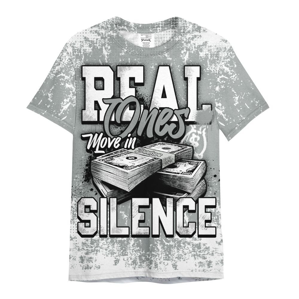Shirt To Match Dunk Low White Light Smoke Grey - Move In Silence Money Street Retro All Over Print