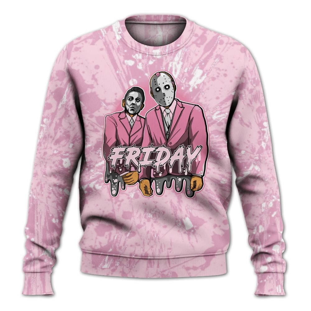 Sweatshirt To Match Orchid 4s - Friday Halloween Graphic Luxury All Over Print