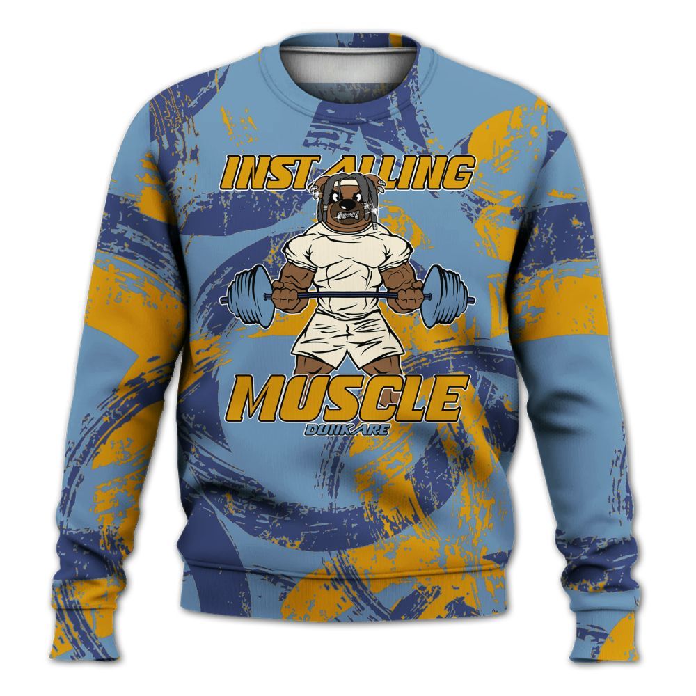 Sweatshirt To Match High OG First In Flight 1s - Installing Muscle Bear Circle Slpash All Over Print