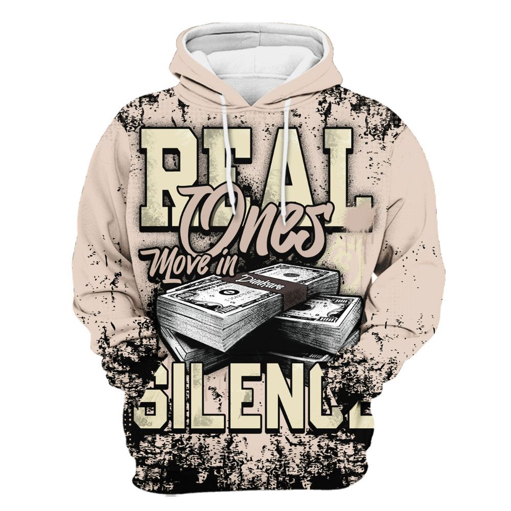 Hoodie To Match A Ma Maniere X Fossil Stone 4s - Move In Silence Money Street Retro All Over Print
