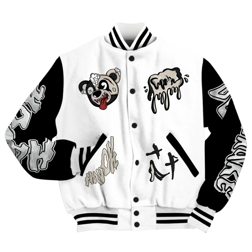 Varsity Jacket To Match Retro Reverse Metallic 5s - Havok Bear All Over Print