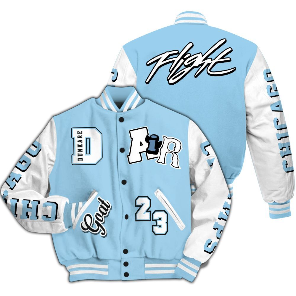 Varsity Jacket To Match Legend Blue 11s Shirt, AIR Number 23 GOAT Graphic All Over Print