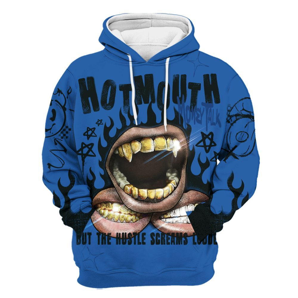 Hoodie To Match Brave Blue 13s - Mouth Burning Street Style All Over Print