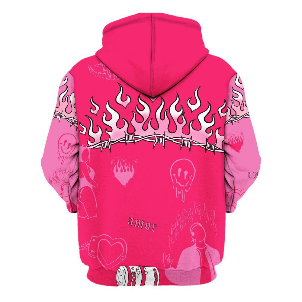 Hoodie To Match Air VaporMax Plus Triple Pink - Snake Trust No One All Over Print